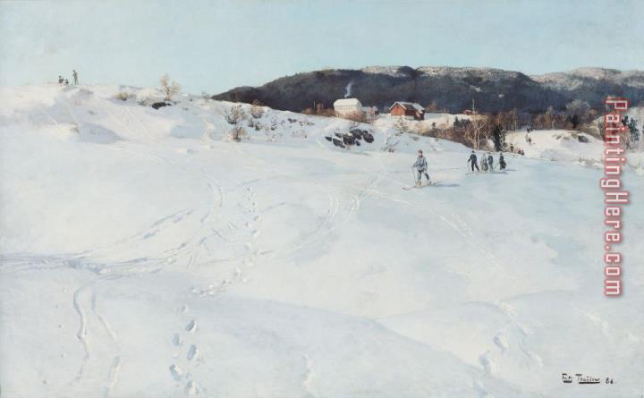 Fritz Thaulow A Winter's Day in Norway
